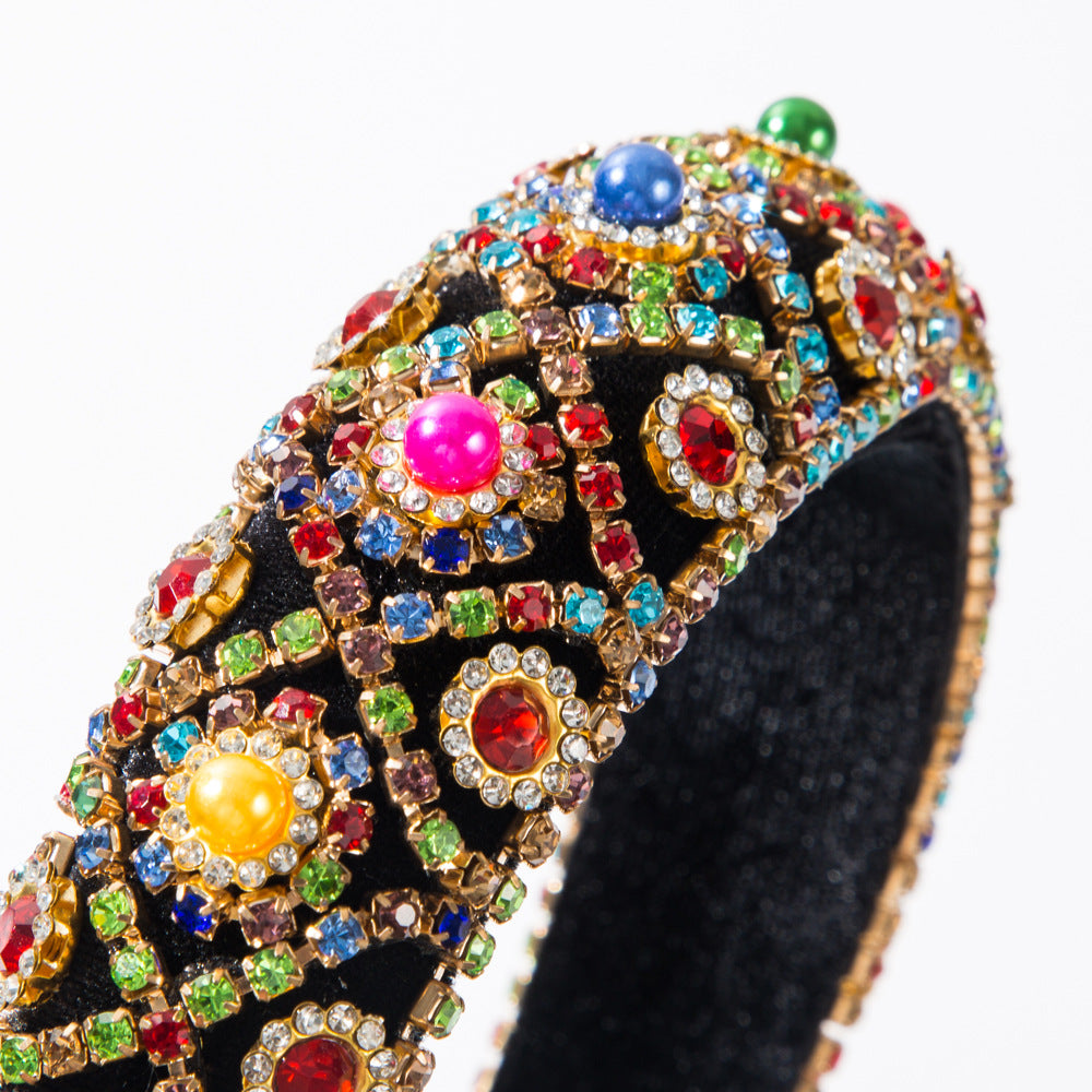 Baroque Rhinestone Headband Elegant Vintage Hair Accessory