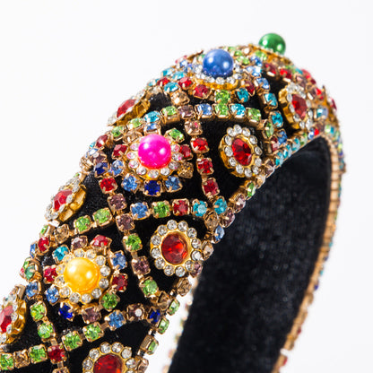 Baroque Rhinestone Headband Elegant Vintage Hair Accessory