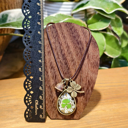 Creative Four-Leaf Clover Necklace Handmade Jewelry for Women