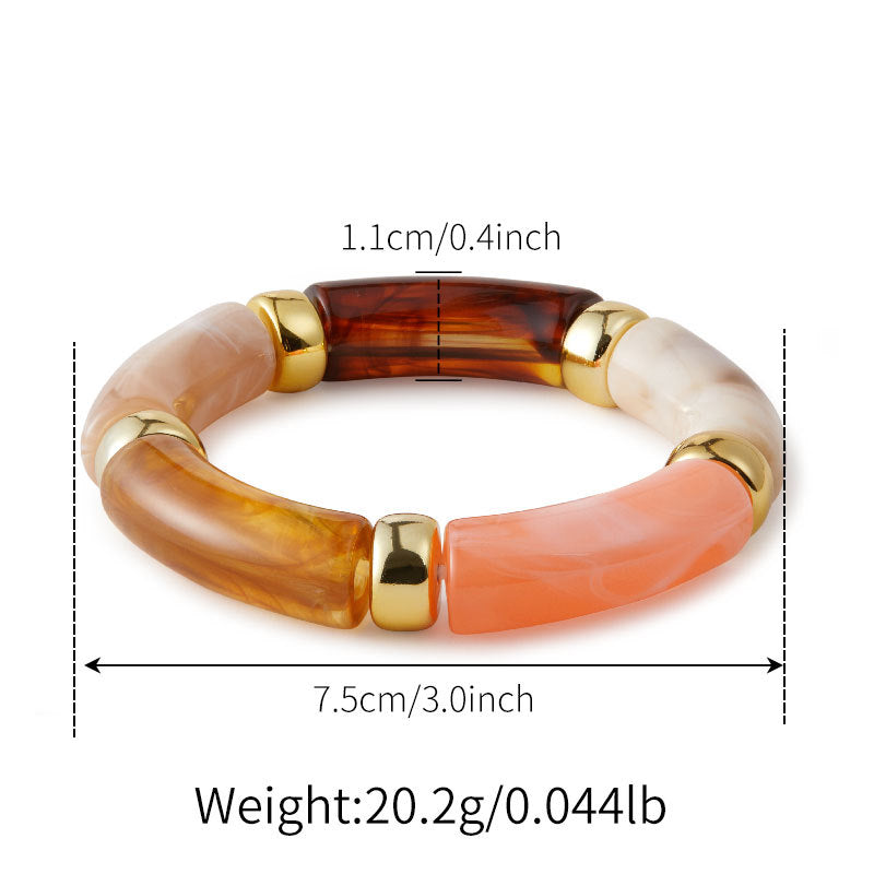 Metal Splicing Print Irregular Bracelets