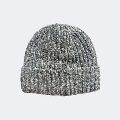 Knitted Wool Blend Beanie Hat for Women
