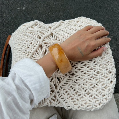 Trendy Semi-Transparent Acrylic Bangle Bracelets