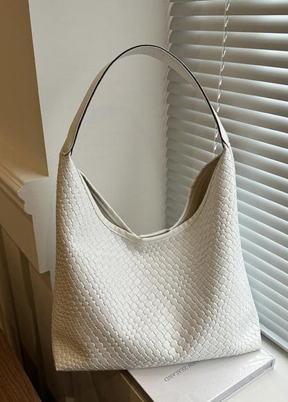 Woven Texture Hobo Shoulder Bag Soft Material