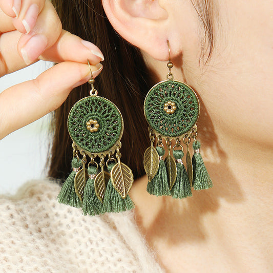 Bohemian Handmade Tassel Earrings For Travel Photography