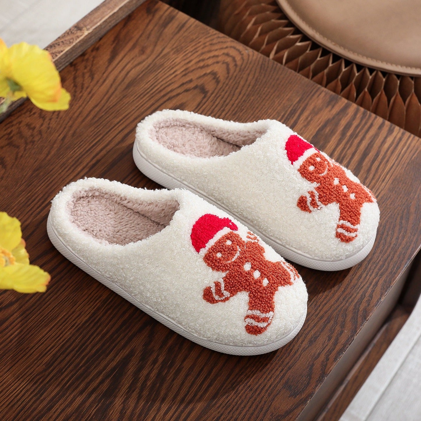 Christmas Grinch Plush Warm Indoor Slippers