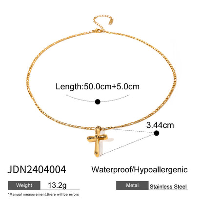 Simple Vintage Cross Pendant Nevklace