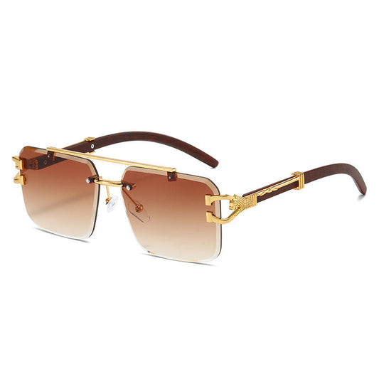 Trendy Square Unframed Sunglasses for Men and Women