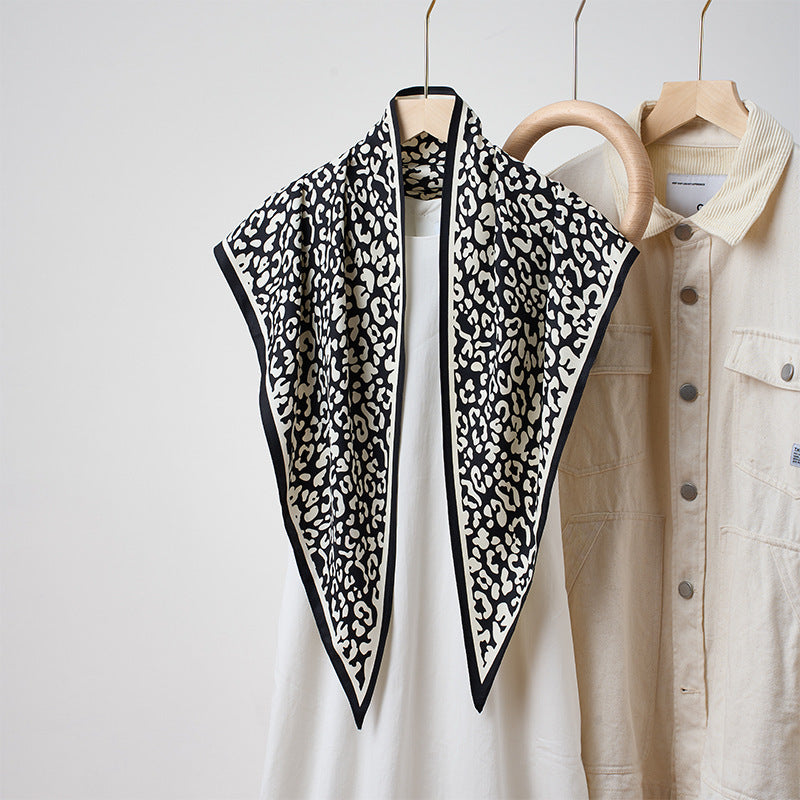 Vintage Polka Dot Triangle Silk Scarf