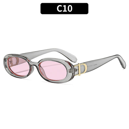 Vintage Oval Women's Summer Sunglasses UV400 Protection