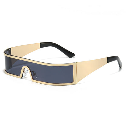 Futuristic Slim Frame Outdoor Sunglasses with UV Protection