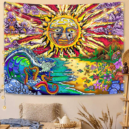 Bohemian Tapestry Room Decoration Hanging Cloth Datura Decorative Cloth Tapestry