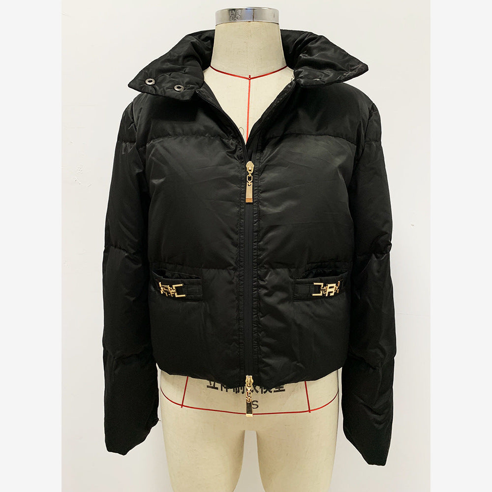 Short White Duck Down Jacket