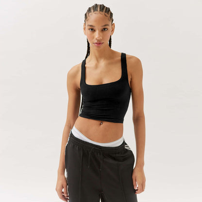Women's Y2K Style Slim-Fit Solid Color Tank Top
