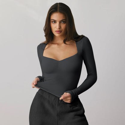 Y2K Fashionable Long Sleeve Bodysuit Sexy T-Shirt