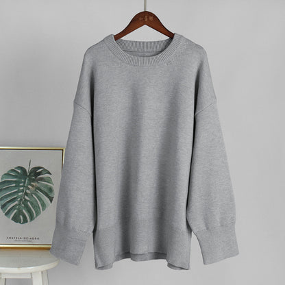 Casual Solid Color Knit Sweater