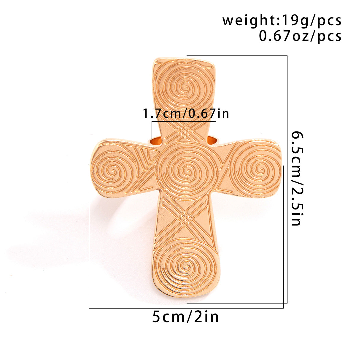 Trendy Heart-Shaped Metal Ring With Bold Design