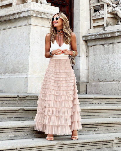 Summer Hot Selling Fashion Mesh Cake Skirt For Women