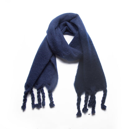 Simple Solid Color Tassel Scarves