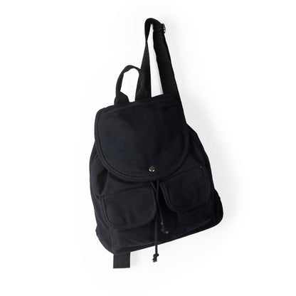 Simple Large Capacity Canvas Drawstring Backpack