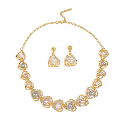 Fashion Pearl Necklace Set for Brides Elegant Accessories