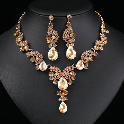 Elegant 3-Piece Necklace and Earring Set for Bride