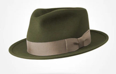 Classic Wool Felt Fedora Hat for Autumn and Winter