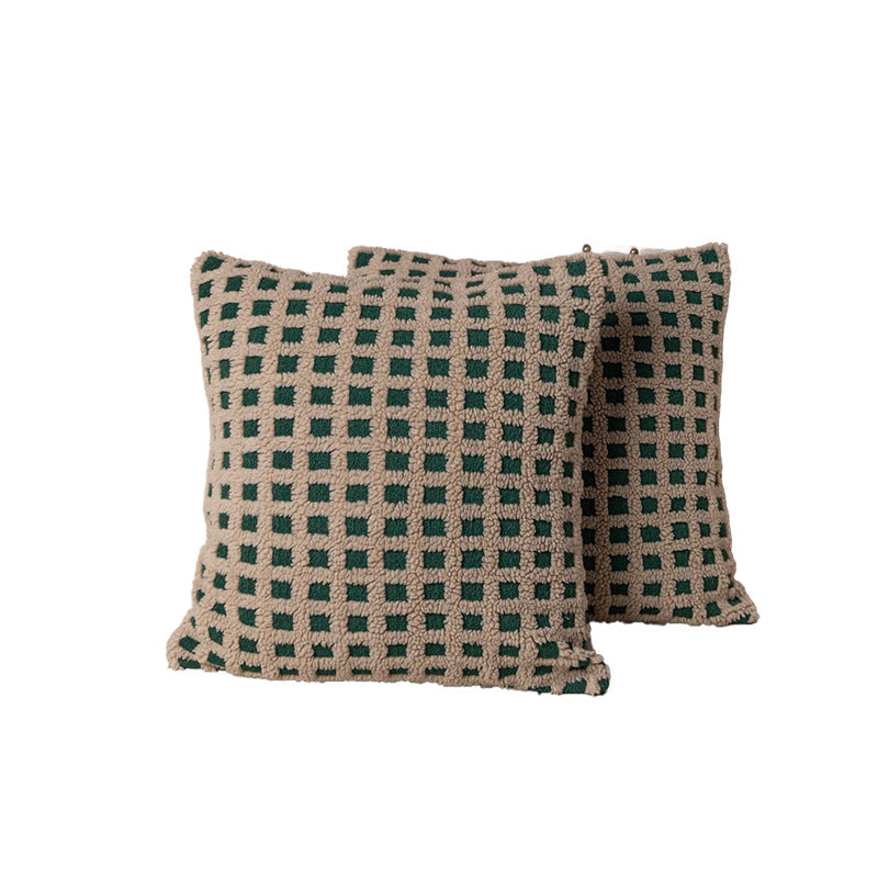 Cute Square Christmas Pillow Case With Pom