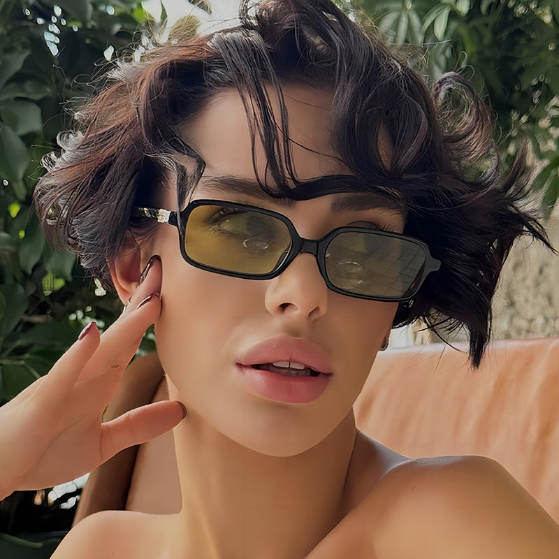 Retro Style Square Frame Sunglasses for Women - UV400 Protection