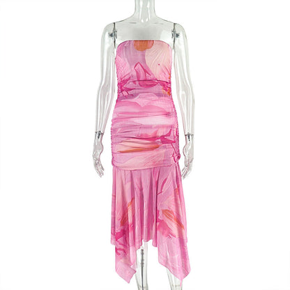 Sweet Street Style Bodycon Dress With Sheer Mesh Inserts