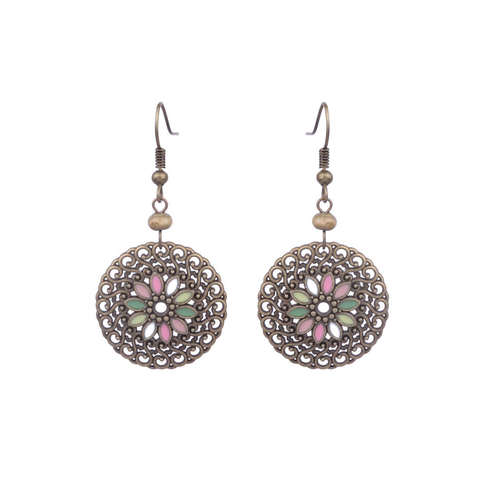 Trendy Vintage Boho Tassel Earrings Alloy Drop Dangle Jewelry Set