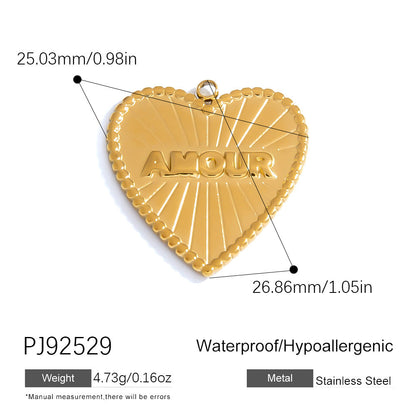 Luxury Heart-Shaped Stainless Steel DIY Jewelry Accessories Bracelet Necklace