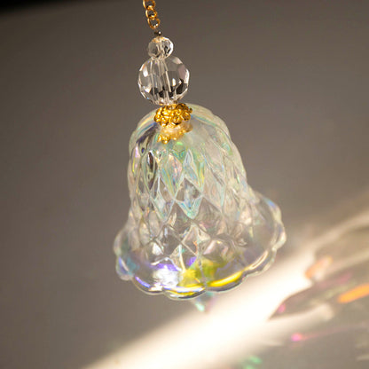 Rainbow Crystal Christmas Jingle Bell Hanging Suncatcher