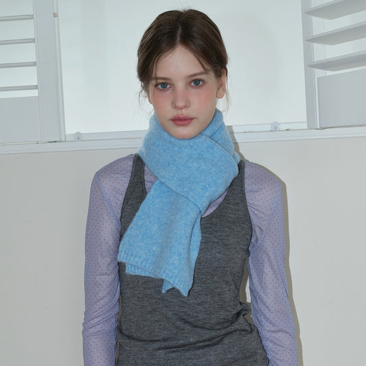 Solid Color Knitted Scarf for Women - Cozy Winter Wear