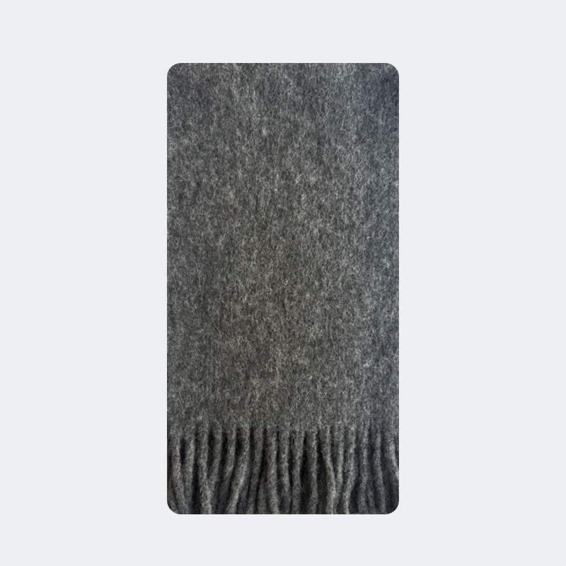 Alpaca Wool Blend Scarf for Women Soft Solid Color Winter Accessory