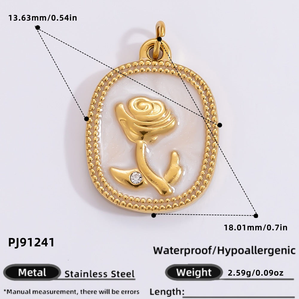 Heart Pendant Stainless Steel Necklace Trendy DIY Jewelry Accessories