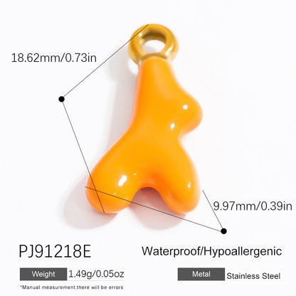 Colorful Heart Moon Pendant Charm Stainless Steel DIY Earrings