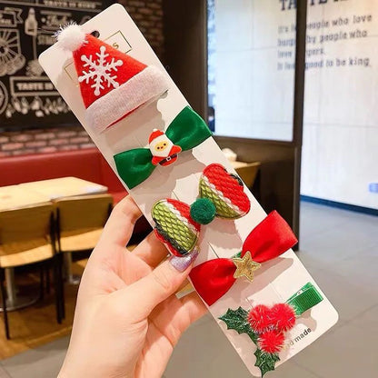 Cute Reindeer Christmas Theme Hair Clip