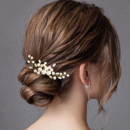 Handmade Pearl Hair Comb Wedding Side Hair Accessory