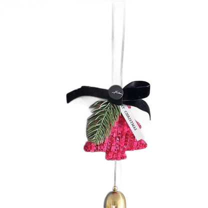 Elegant Bow Knot Christmas Tree Bell Door Hanging