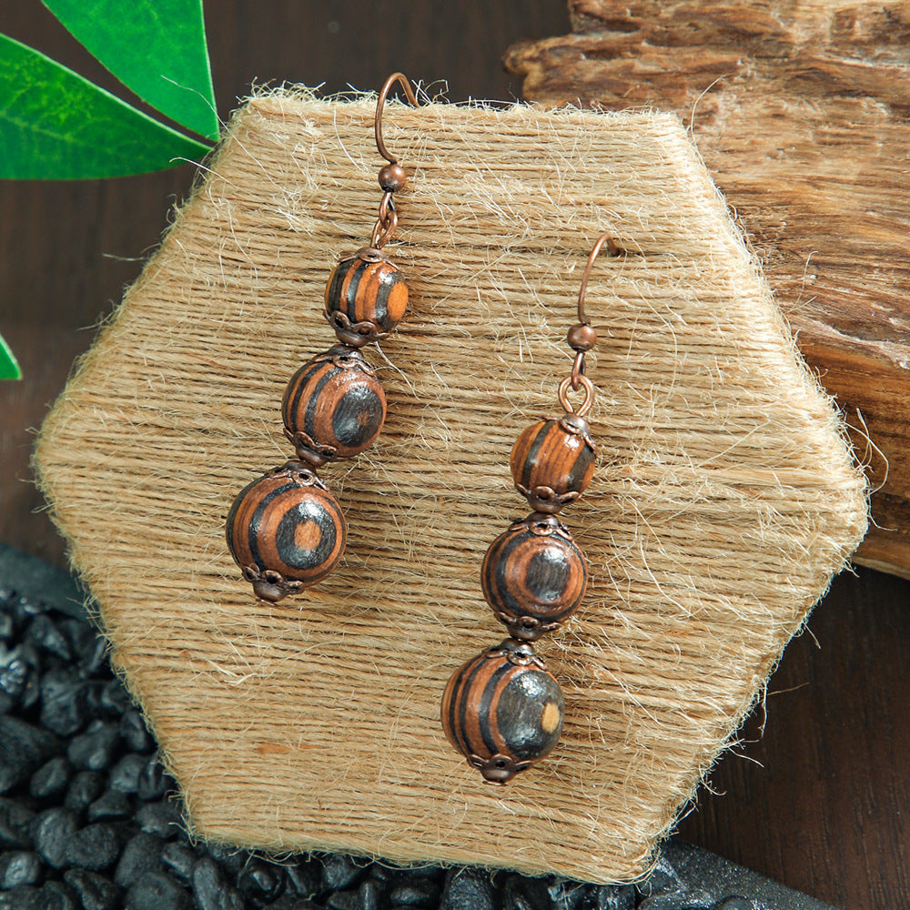 Bohemian Leaf Tassel Earrings Metal Leather Drop Dangle