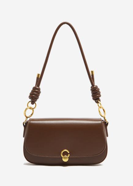 Shoulder Bag Ecofriendly PU Leather Knot Detail