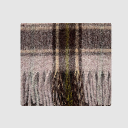 Wool Blend Plaid Scarf with Fringes Trendy Casual Wrap