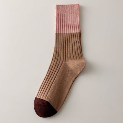 Rufia - 5 Pairs Contrast Stripe Socks