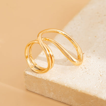 Exaggerated Wide Hammered Finish Bangle Bracelet Set