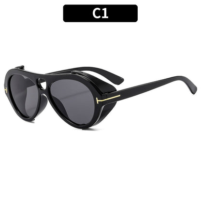 Trendy Double-Bridge UV400 Sunglasses Oversized Retro Style