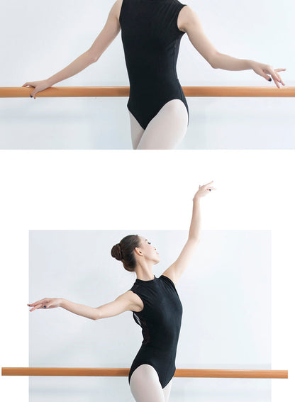 Dance Training Suit Female Adult Ballet Black Backless Gymnastics Body Suit Dancing Suit Performance Dance Suit