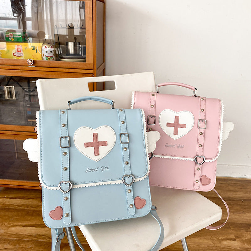 Cute Sweet Anime Backpack With Angel Wings