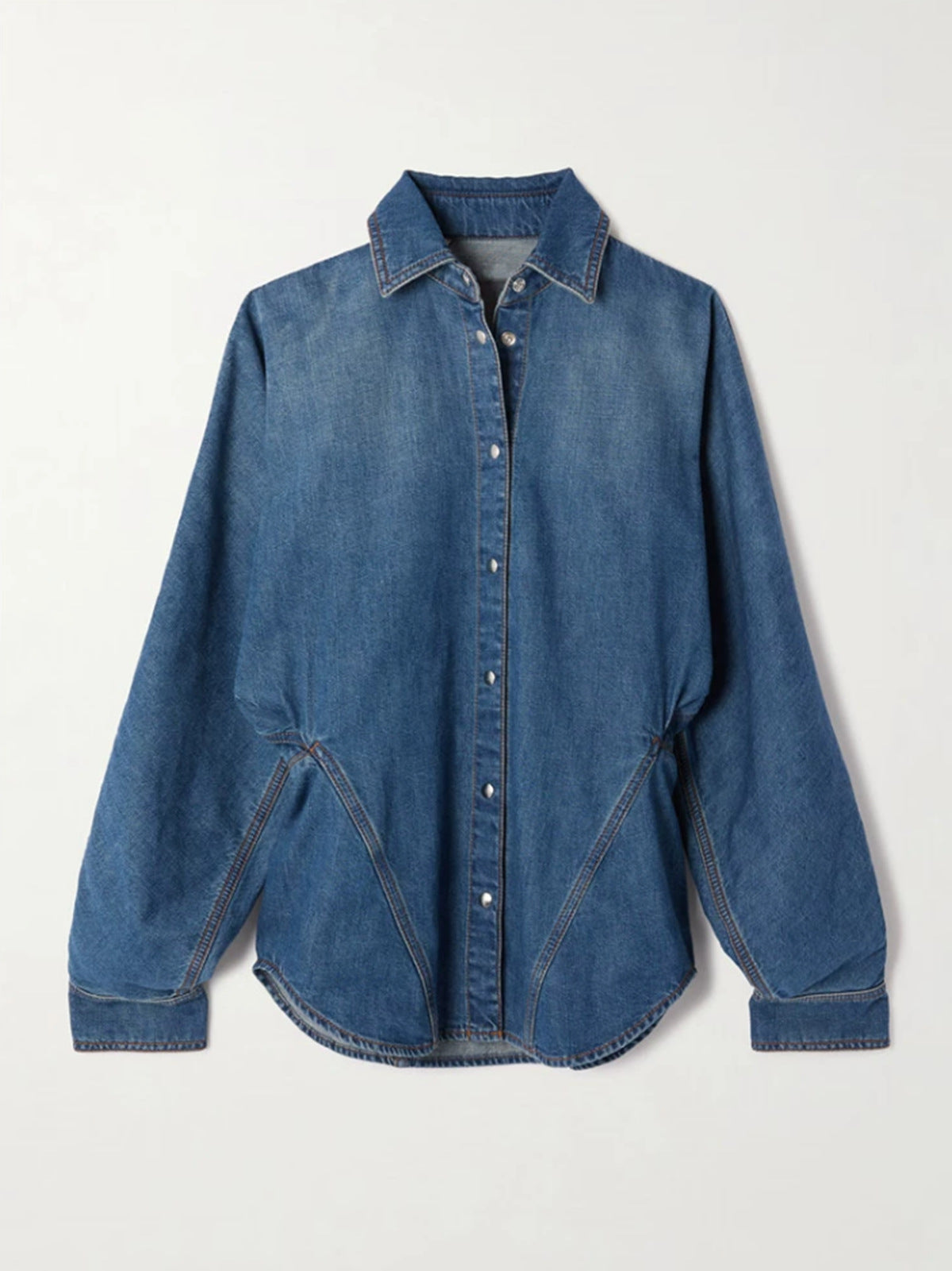 Trendy Denim Two-Piece Set With Asymmetrical Ruffled Skirt