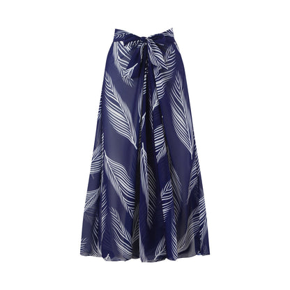 Feather Print Swimwear with Cover