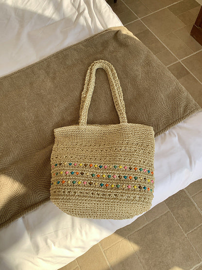 Woven Straw Tote Bag for Women, Stylish and Versatile
